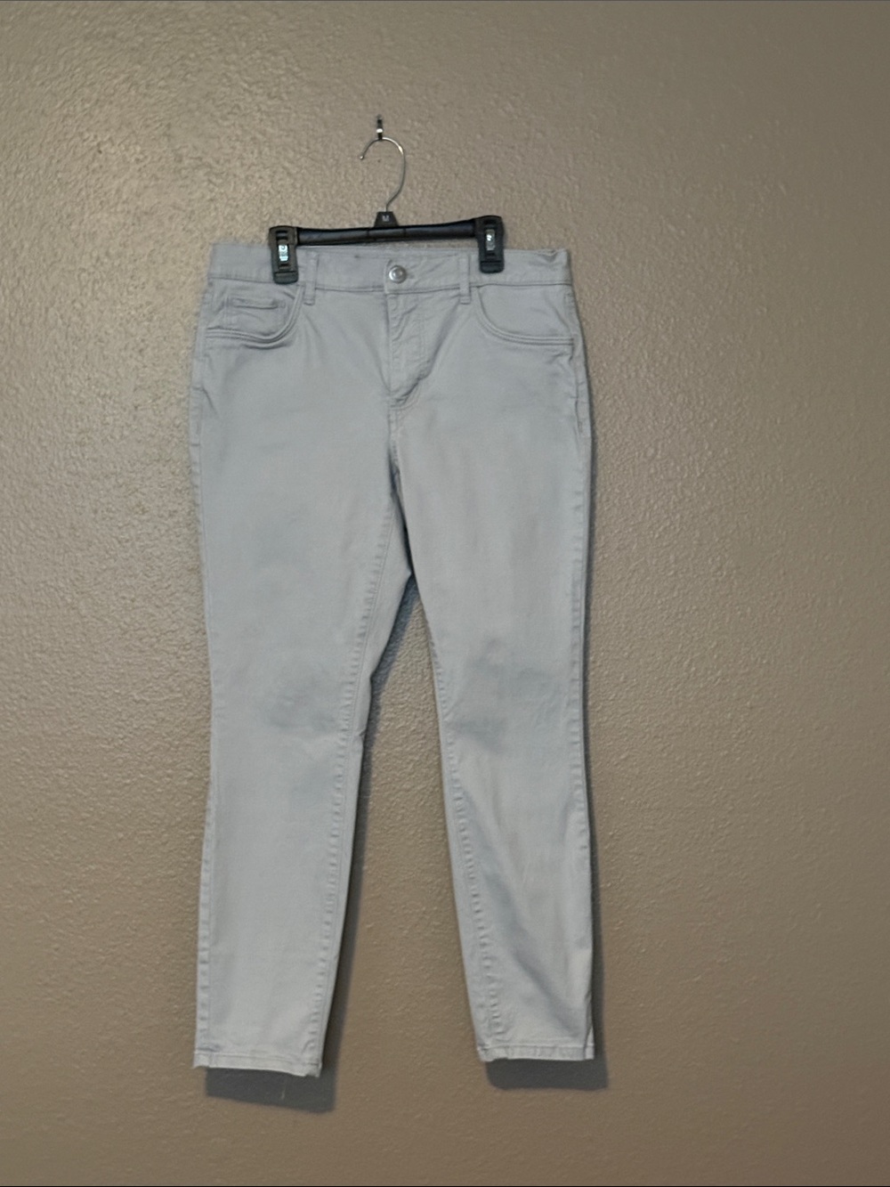 Loft Super Soft Brushed Denim Light Gray Skinny/Ankle Jeans 8P